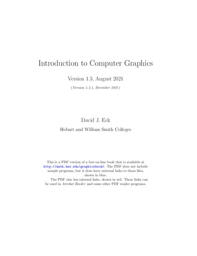 Introduction to Computer Graphics
