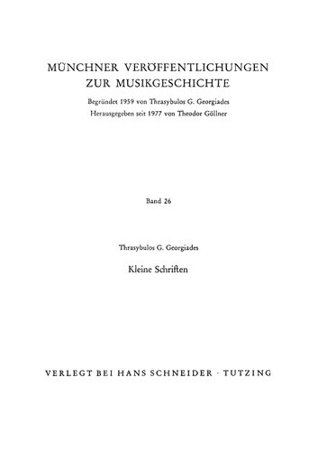 Kleine Schriften
