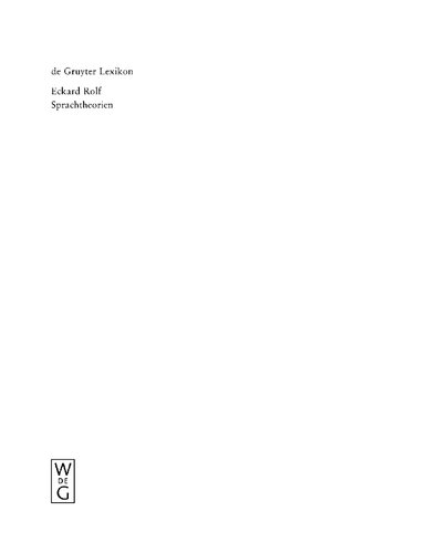 Sprachtheorien. Von Saussure bis Millikan