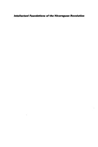 Intellectual Foundations of the Nicaraguan revolution