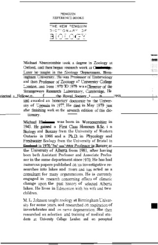 Penguin dictionary of biology