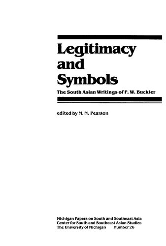 Legitimacy and Symbols: The South Asian Writings of F.W. Buckler