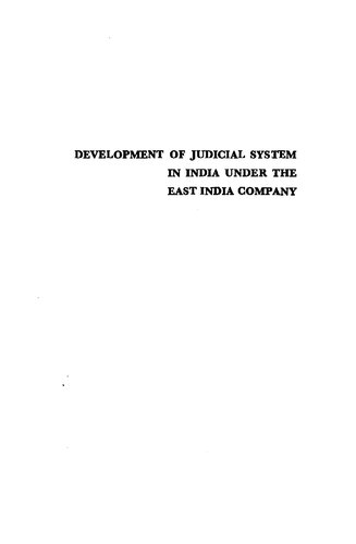 Development of judicial system in India under the East India Company, 1833-1858