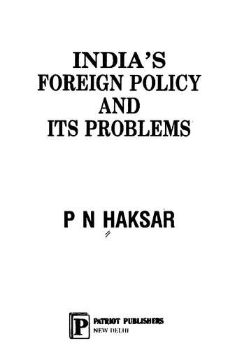 India's foreign policy and its problems