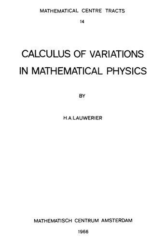 Calculus of variations in mathematical physics