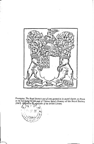 Establishing the New Science: The Experience of the Early Royal Society