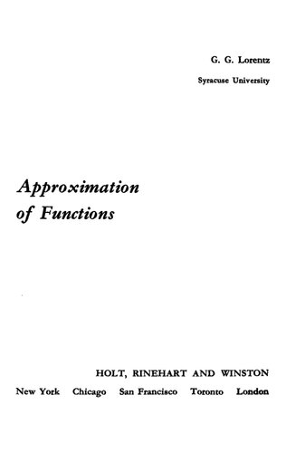 Approximation of Functions