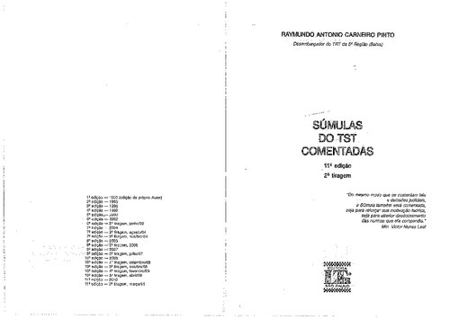 Súmulas do TST comentadas