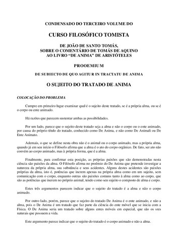 Curso Filosófico Tomista