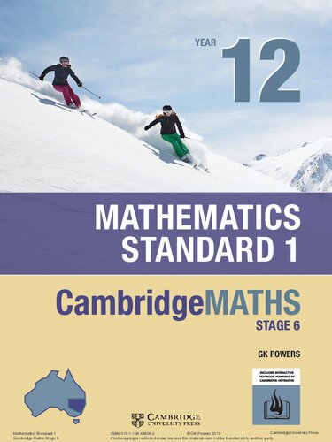 CambridgeMaths stage 6. Year 12, Mathematics standard 1