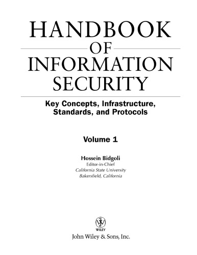 Handbook of information security,