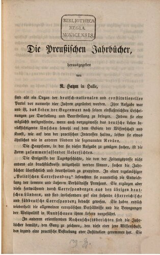 Preußische Jahrbücher
