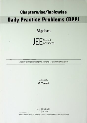 MATHEMATICS FOR JEE (ADVANCED) : ALGEBRA 2/ED - Daily Practice