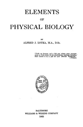 Elements of physical biology