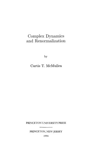 Complex Dynamics and Renormalization