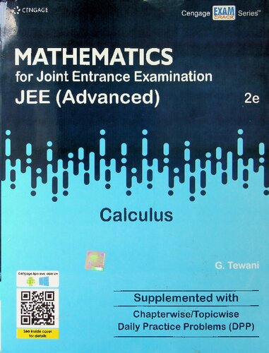 Mathematics For Joint Entrance Examination Jee Advanced: Calculus