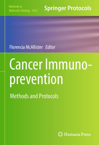 Cancer Immunoprevention: Methods and Protocols
