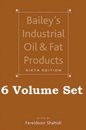 Bailey’s Industrial Oil And Fat Products.6 Volume Set