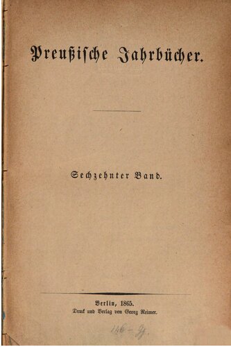 Preußische Jahrbücher