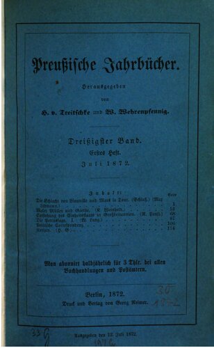 Preußische Jahrbücher