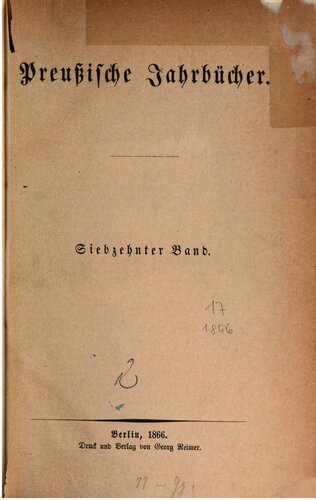 Preußische Jahrbücher