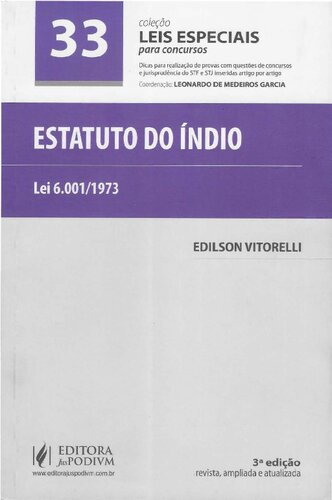 Estatuto do Índio - Volume 33. Coleção Leis Especiais Para Concursos