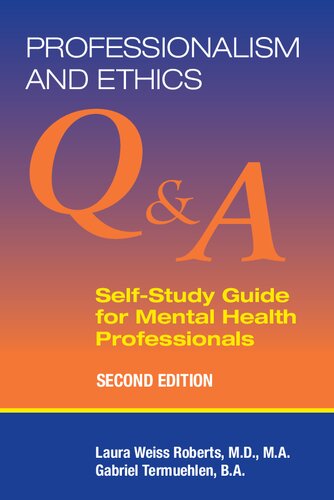 Professionalism and ethics : Q & A self-study guide for mental health professionals