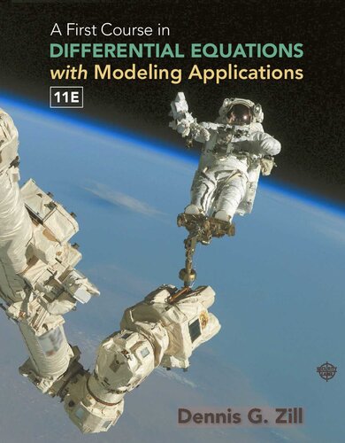 A First Course in Differential Equations with Modeling Applications