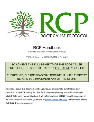 Morley Robbins Root Cause Protocol Handbook
