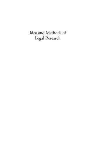 Idea and Methods of Legal Research