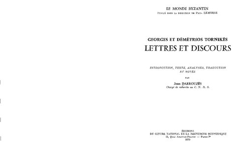Lettres et discours: introduction, texte, analyses, traduction et notes