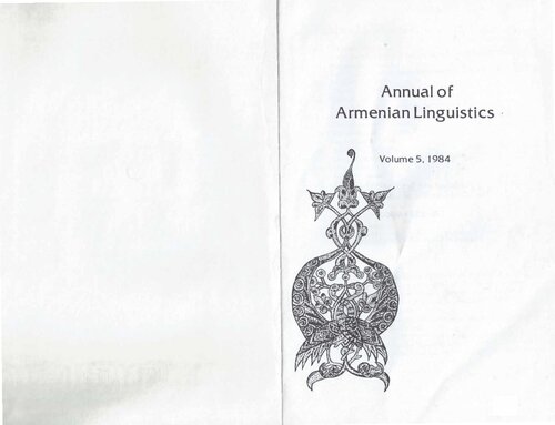 Annual of Armenian linguistics