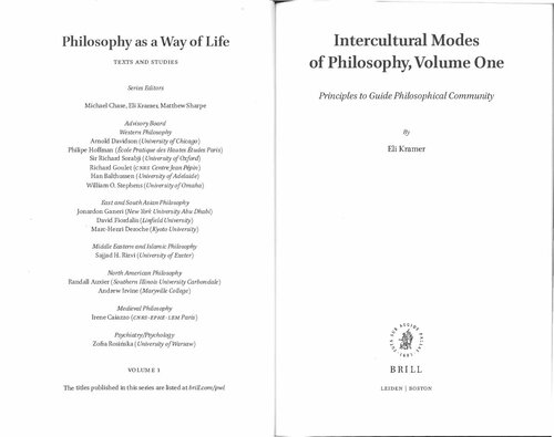 Intercultural Modes of Philosophy, Volume One: Principles to Guide Philosophical Community