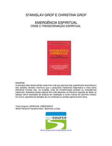 EMERGÊNCIA ESPIRITUAL: CRISE E TRANSFORMAÇÃO ESPIRITUAL