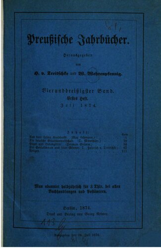 Preußische Jahrbücher