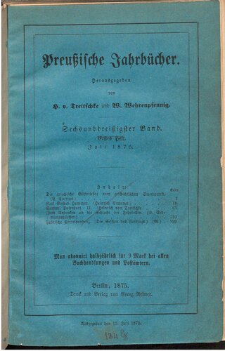 Preußische Jahrbücher