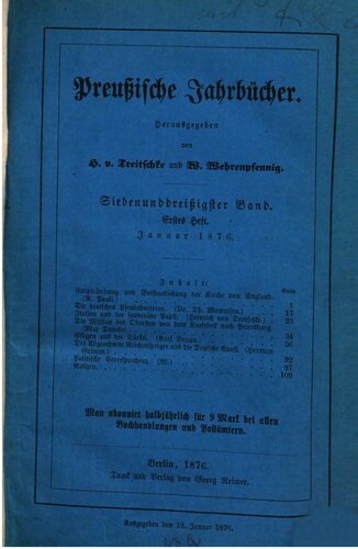 Preußische Jahrbücher