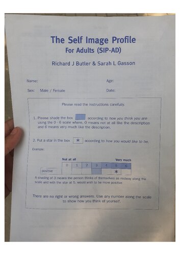 The Self Image Profile for Adults (SIP-AD)