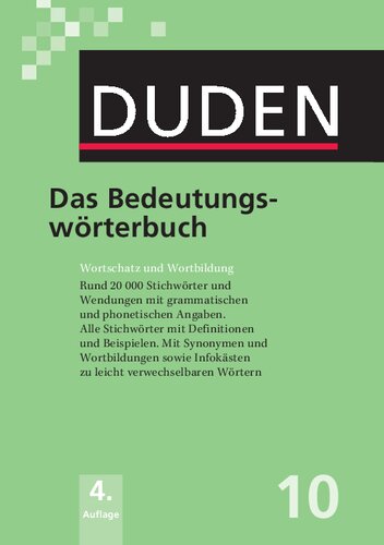 Duden - das Bedeutungswörterbuch