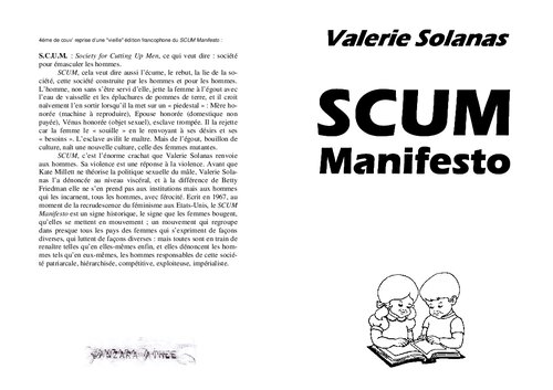 SCUM Manifesto