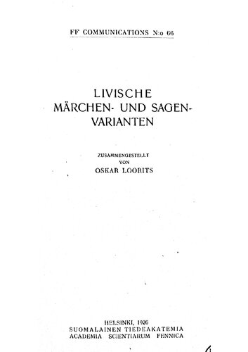 Livische Märchen- und Sagenvarianten