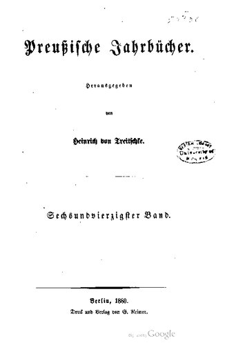 Preußische Jahrbücher