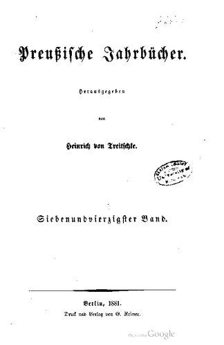 Preußische Jahrbücher