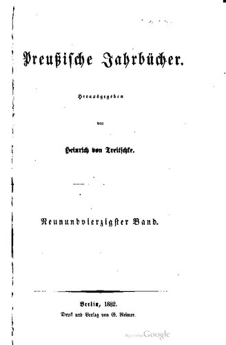 Preußische Jahrbücher