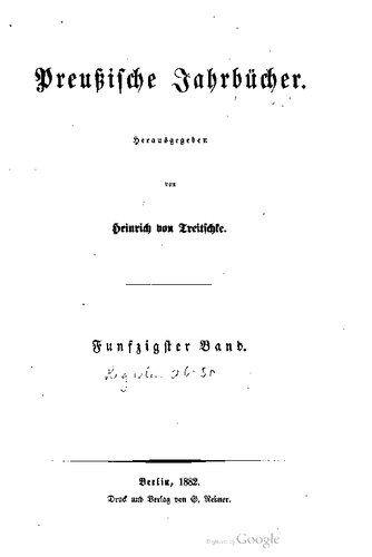 Preußische Jahrbücher