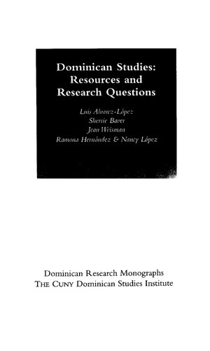 Dominican Studies: Resources and Research Questions