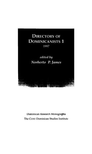 Directory of Dominicanists 1, 1997