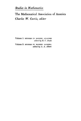 Studies in modern algebra