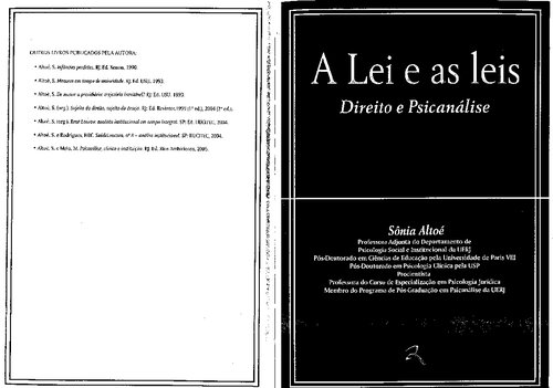 A Lei e as Leis: Direito e Psicanálise