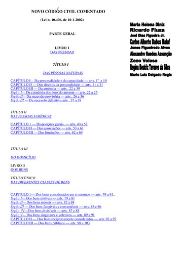 Novo Código Civil comentado